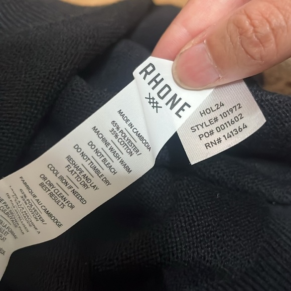 Rhone Commuter 1/4 Zip Sweater Insulating Knit Mid-Layer Black XXL - Picture 10 of 10